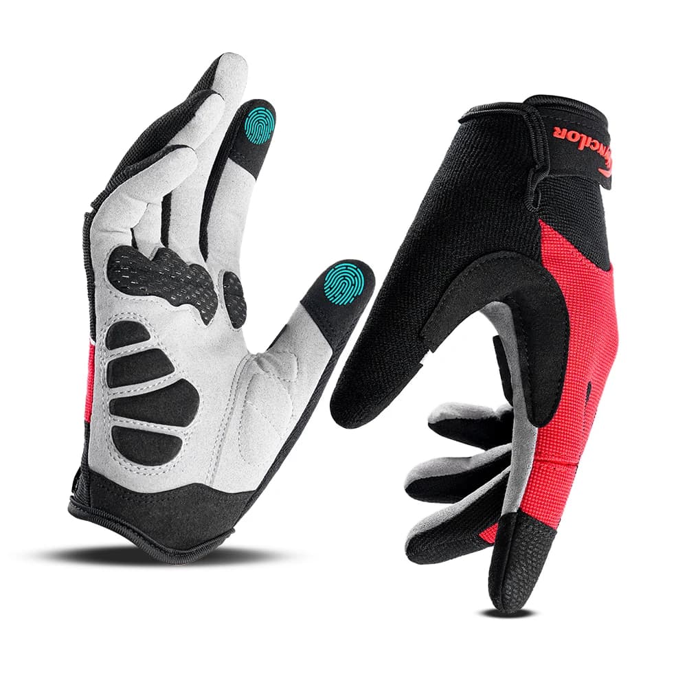 Guanti da ciclismo riflettenti Touch screen antiscivolo antiurto Guanti da bici MTB Sport Fitness Guanti da bicicletta da corsa