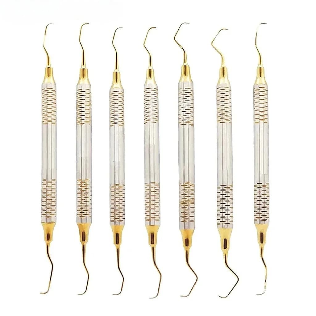 7 pcs Dentale Cleaning Of the Scaler Tooths Manual Set Gracey Bone Curette Perio Scaler Hygiene Oral Whitening Of the Tooths Tool