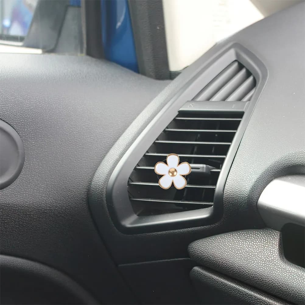 8 Pezzi Clip per Diffusore di Fragranza a Forma di Margherita per Auto, Deodorante per Bocchette di Ventilazione, Accessori per Auto