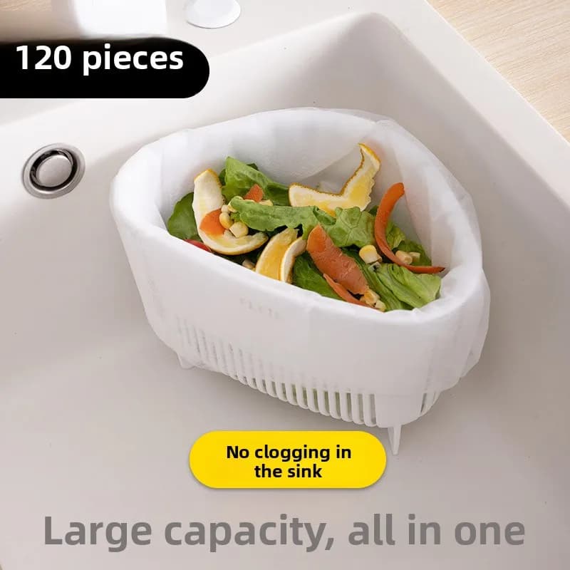 Cestello per rifiuti alimentari da cucina, filtro per lavello, sacchetto per residui di verdure, strumento anti-intasamento per il lavaggio delle verdure