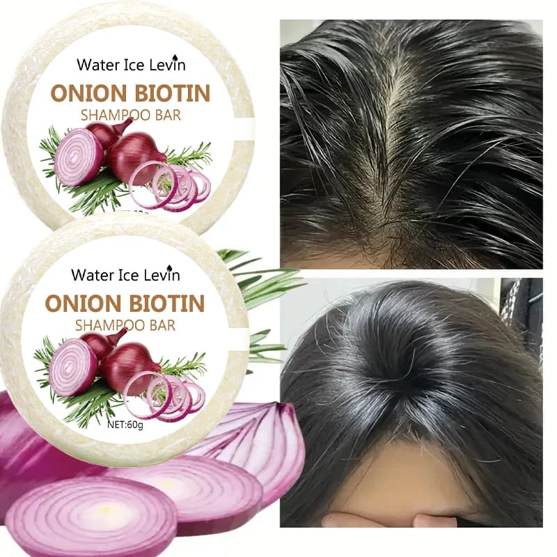 Shampoo soap Cipolla and Biotina - 60g, Suitable for All Types of Hair, Hydrating and Levigating, Rich in Rosemary Extract