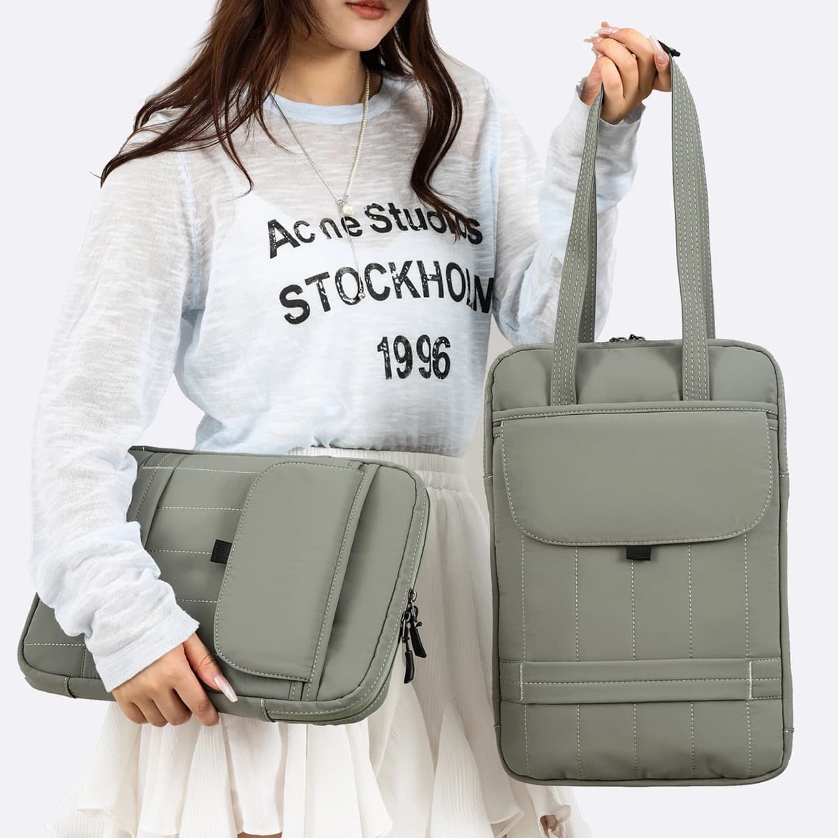 MacBook Air Borsa per computer da 13 pollici Borsa tote M4 da 15 pollici Borsa per tablet iPad Pro Valigetta da lavoro Borsa a tracolla per Apple Borsa per laptop da 14 pollici