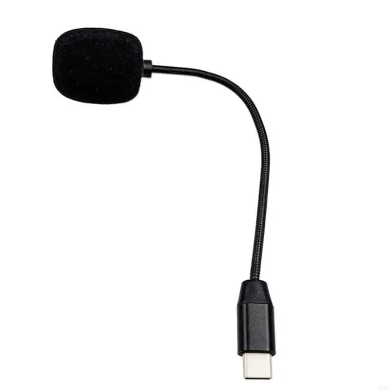 Microfono per computer USB C per microfono per registrazione video telefono/tablet/PC di tipo C con registrazione a collo flessibile per Vlog