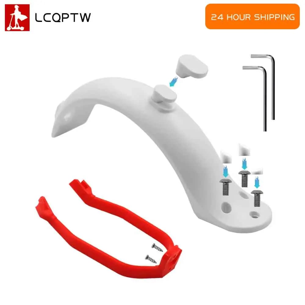 Set parafango ruota posteriore per Xiaomi Scooter M365/M365 Pro Parafango posteriore Ala aggiungi fanale posteriore Gancio Piastra Supporto parafango da 8,5 pollici