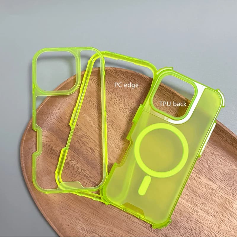 Custodia MagSafe Armor satinata 3 in 1 per iPhone 17 17Pro Max 16 Pro 15 Pro 14 13 12 11 Cover antiurto con ricarica wireless magnetica