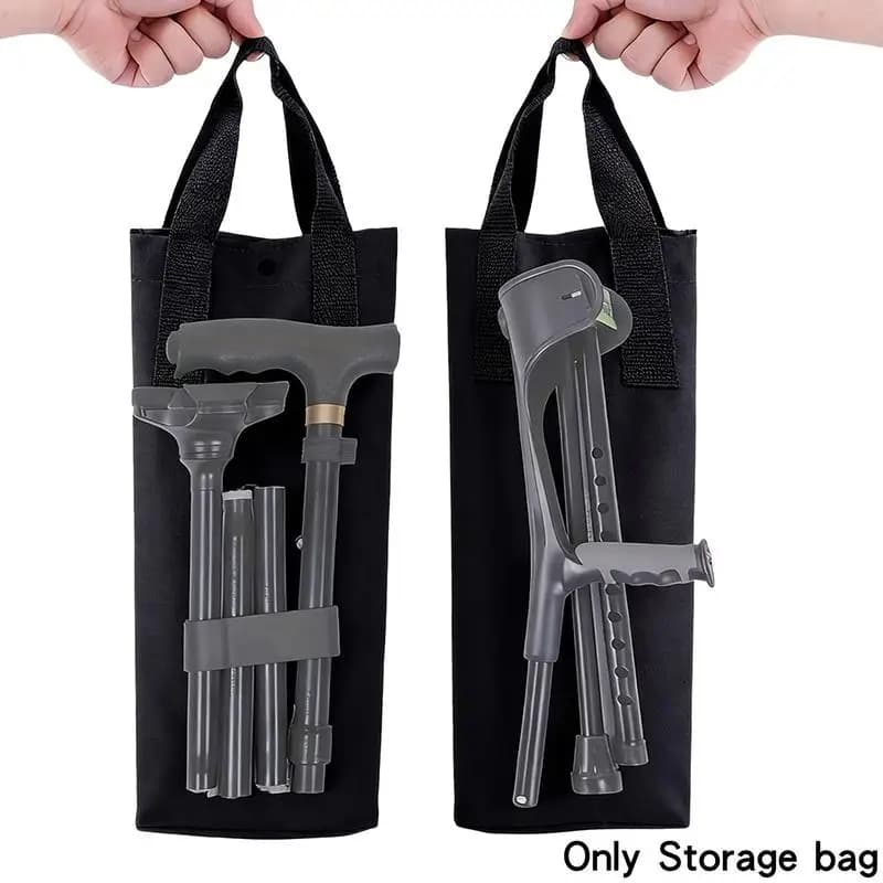 Elderly Walking Stick Carry Sleeve Foldable Portable Storage Handbag Trekking Pole Protective Bag Cane Excluded