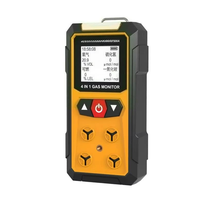 Rilevatore di Gas 4 in 1: Monossido di Carbonio, Idrogeno Combustibile, Solfuro di Idrogeno e Concentrazione di Ossigeno con Allarme SW-7500A