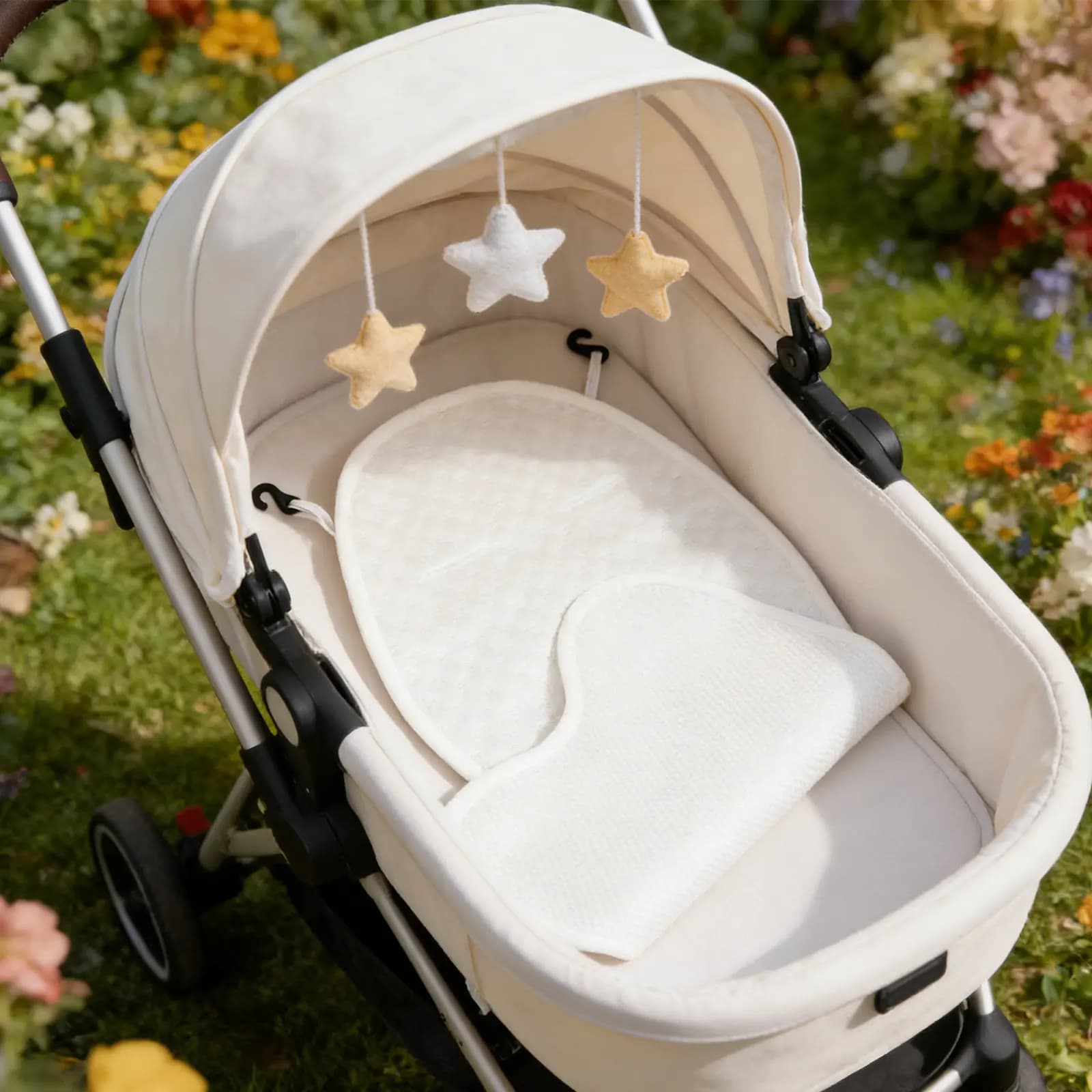 Tappetino Rinfrescante per Passeggino, Rete Traspirante, Rinfrescatore Estivo per Seggiolini, Culle e Seggioloni, Portatile e Leggero