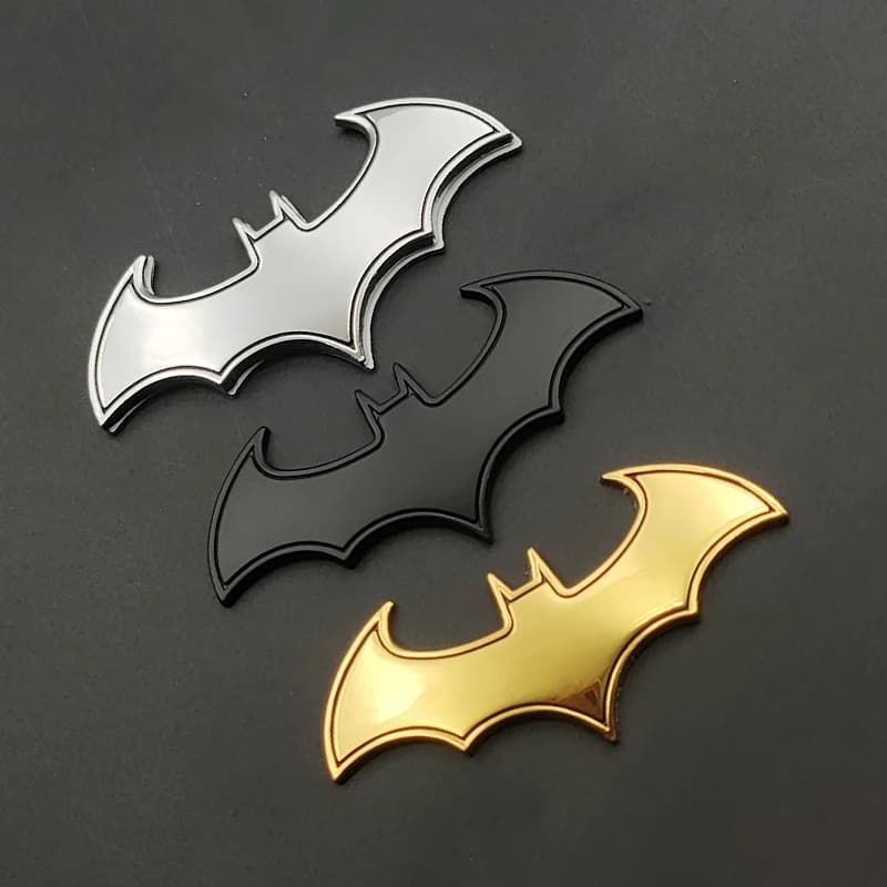 3d metallo oro cromo nero pipistrello adesivo carrozzeria auto distintivo parafango emblema logo decalcomania auto styling moto decorazione accessori