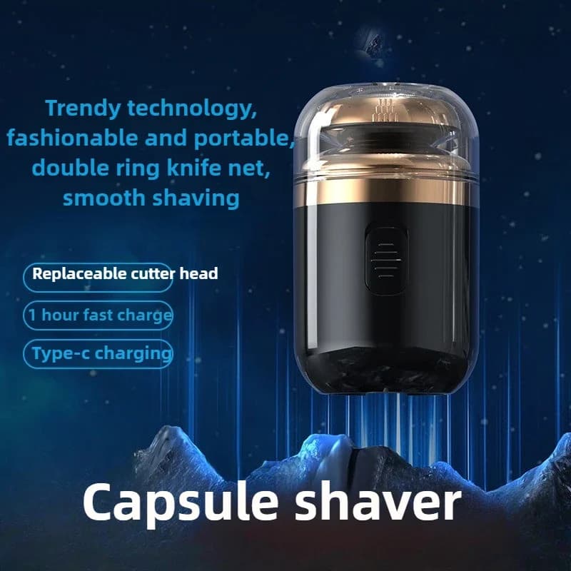 Rasoio Elettrico 2 in 1 con Trimmer per Naso, Ricaricabile, Multifunzione, Ricarica Rapida USB, Lavabile