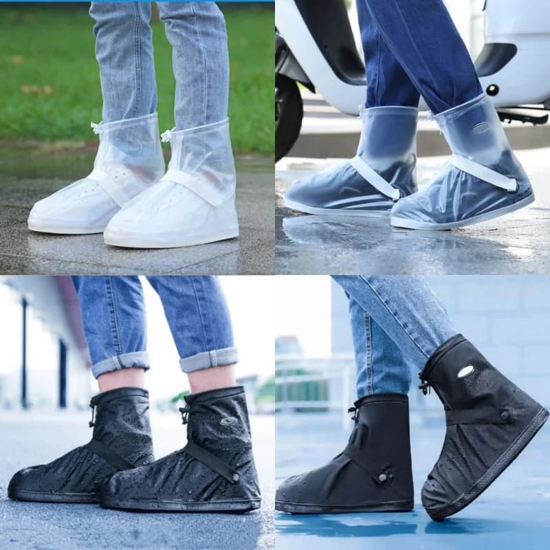 Copriscarpe Impermeabili Riutilizzabili Antiscivolo per Ciclismo ed Escursionismo, Protezioni per Scarpe e Pantaloni da Pioggia, Neve e Sabbia