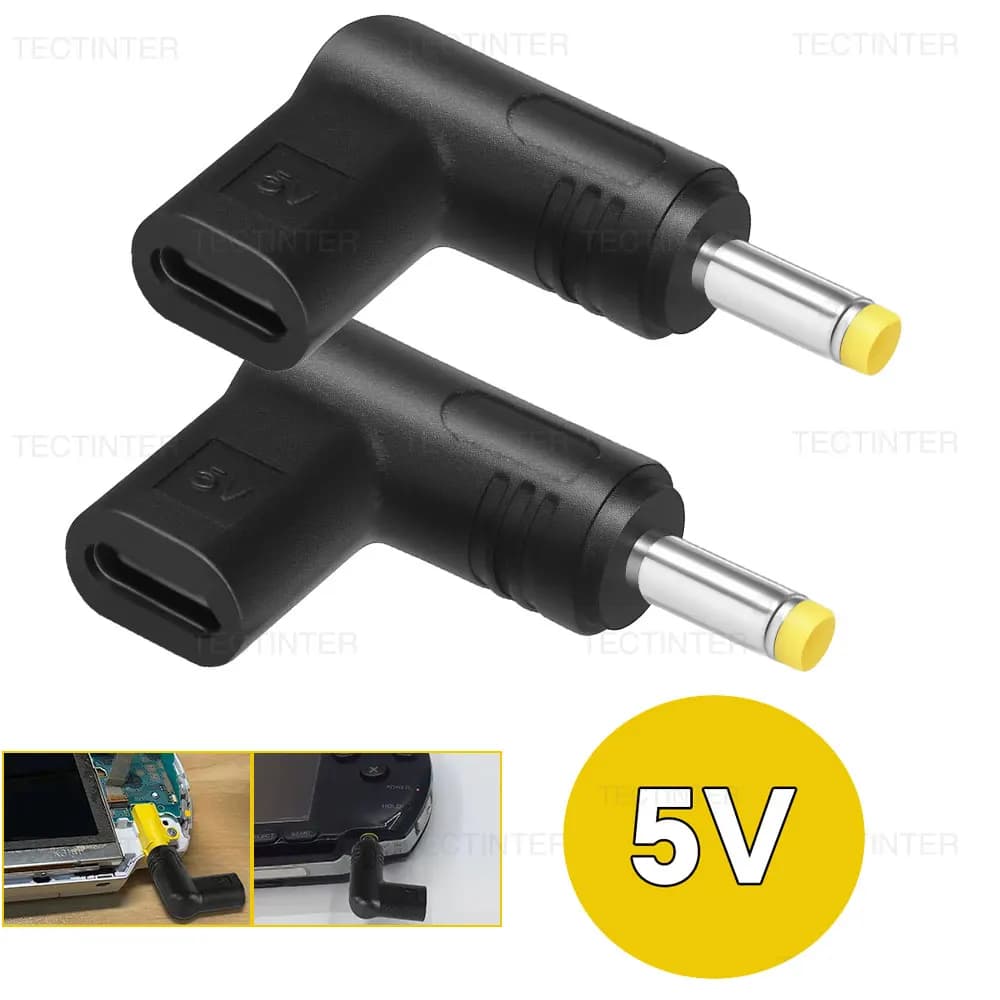 Adattatore di Ricarica da Type-C a DC 5V per Console di Gioco Portatile PSP 1000 2000 3000, Convertitore Mini USB C per Ricarica