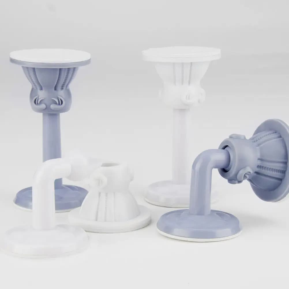 2 Pezzi Fermaporta in Silicone Anti-Collisione, Protezione per Porte in Legno, Titanio e Vetro, Installazione Senza Foratura, Silenzioso e Ammortizzante