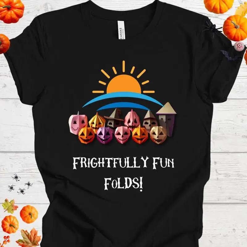 Cute And Spooky Halloween T Shirt With Origami Paper Cut Inspired Heads For The Creative Souls Festive Celebrations