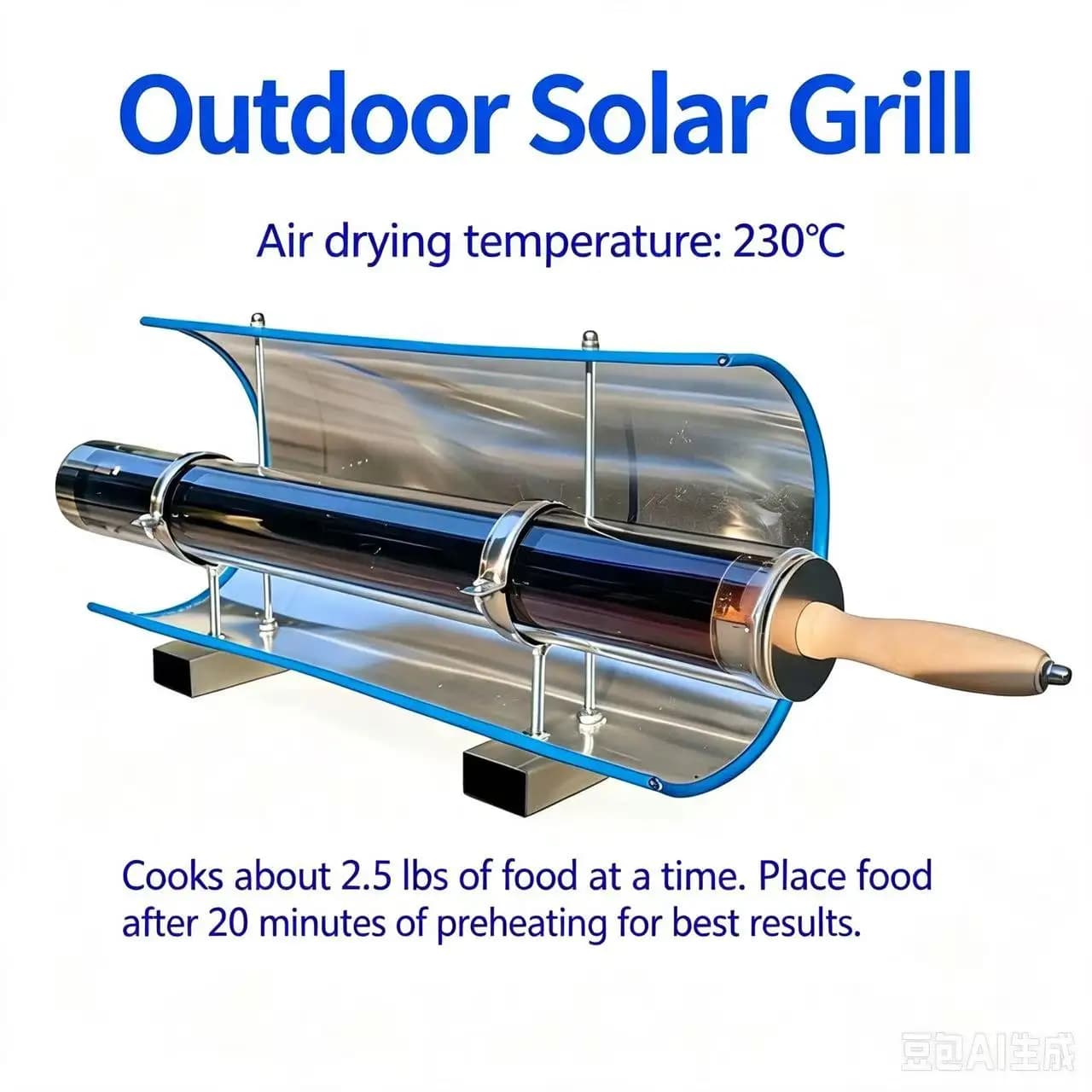 Go Fuel-Free! Portable Parabolic Solar Oven for Outdoor BBQ & Camping – Smokeless, Eco-Friendly, Reaches 550°F (288°C)