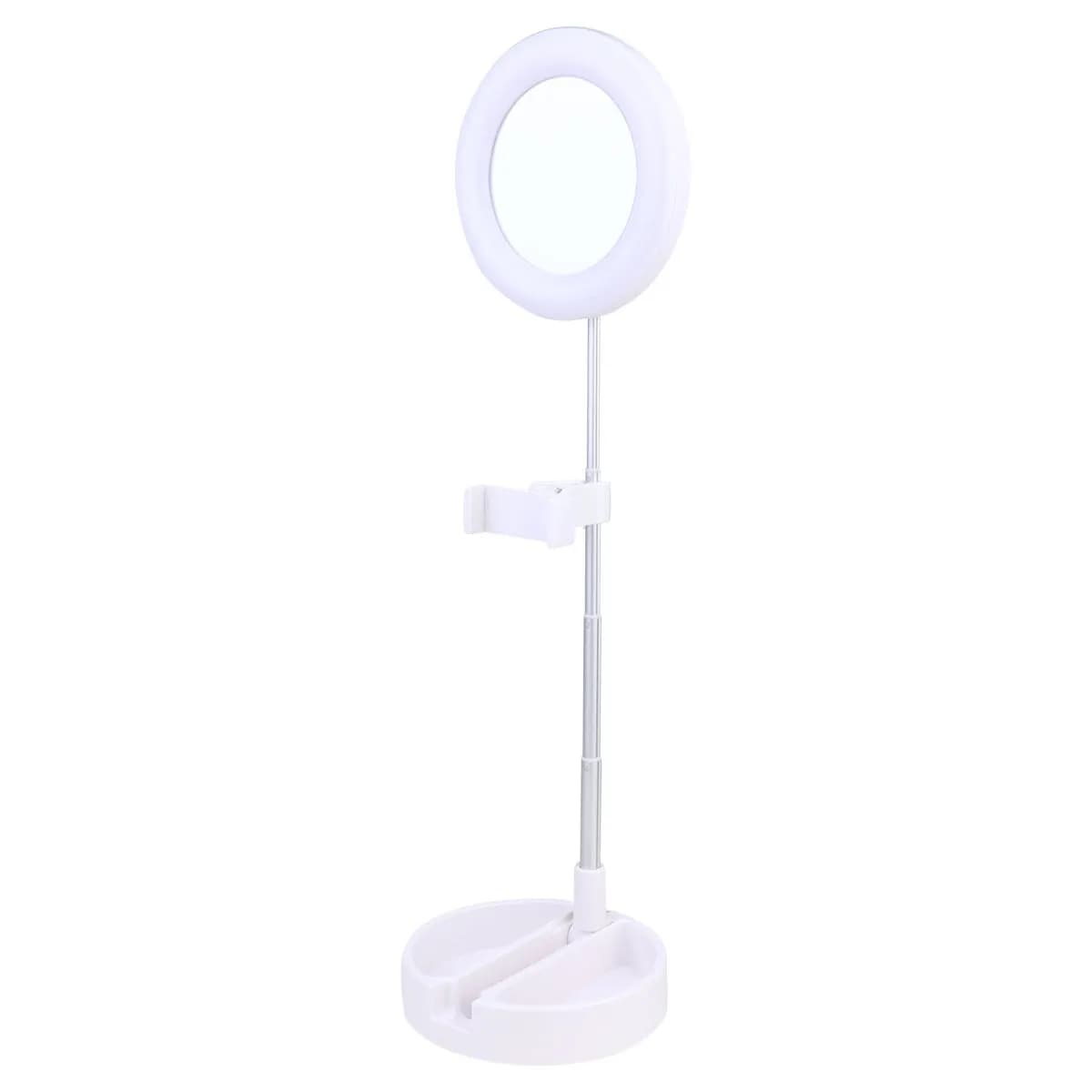 LED Mobile Supplementary Light Selfie Ring Lamp Desktop Beauty Lamp Adjustable One-Piece Multifunctional Light Cell Phone Holder