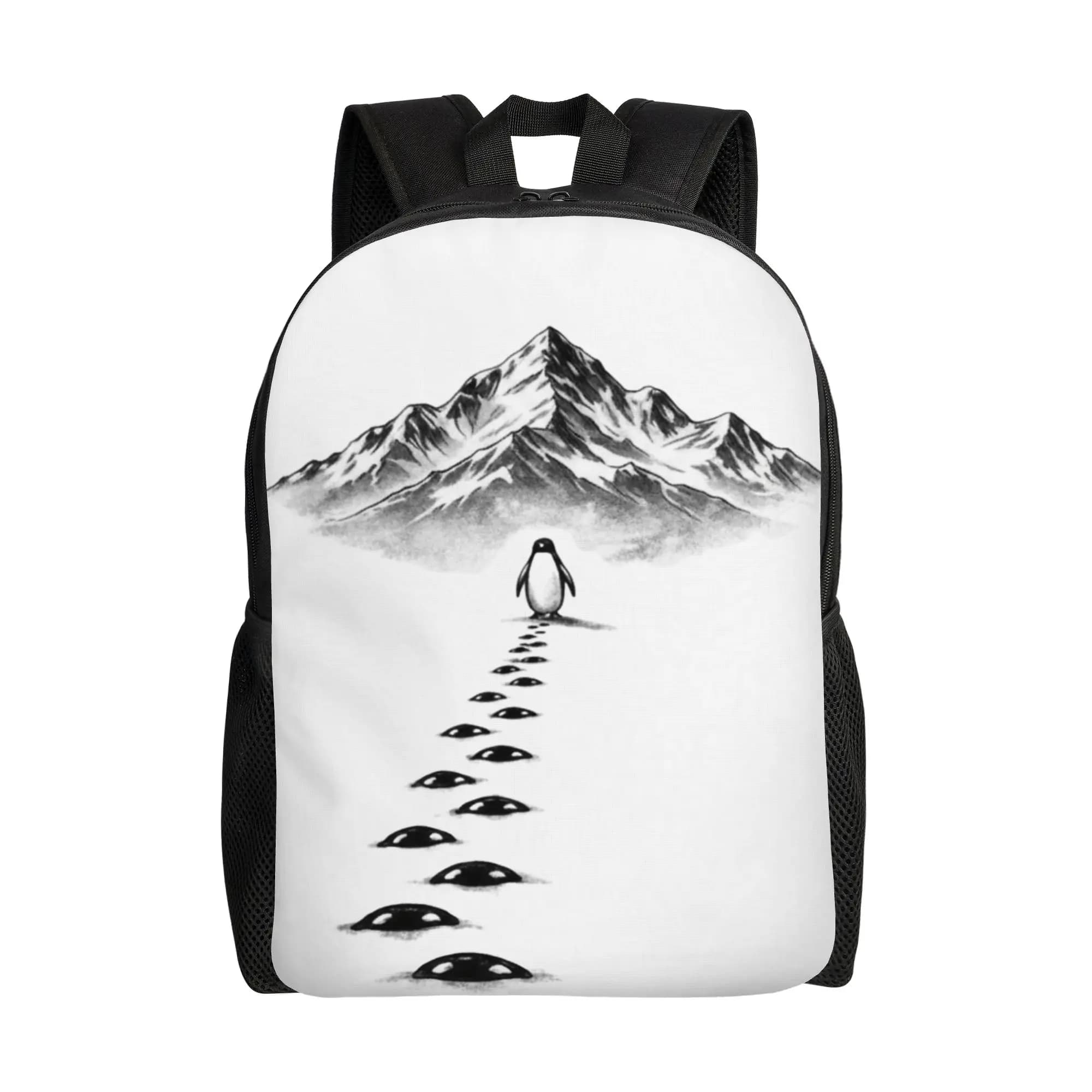 Zaino Nihilist-Penguing Meme per uomo, donna, adolescente, scuola superiore, escursionismo, viaggio, zaino da giorno, borse in tela per laptop, regalo