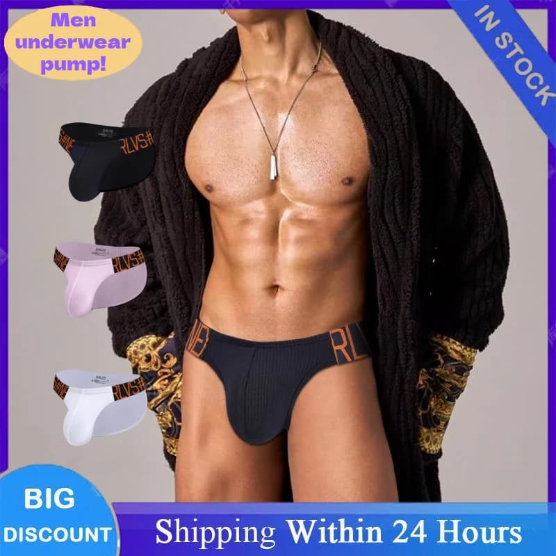 Slip da Uomo a Vita Bassa in Cotone, Intimo Triangolare Traspirante e Assorbente per Sport e Fitness