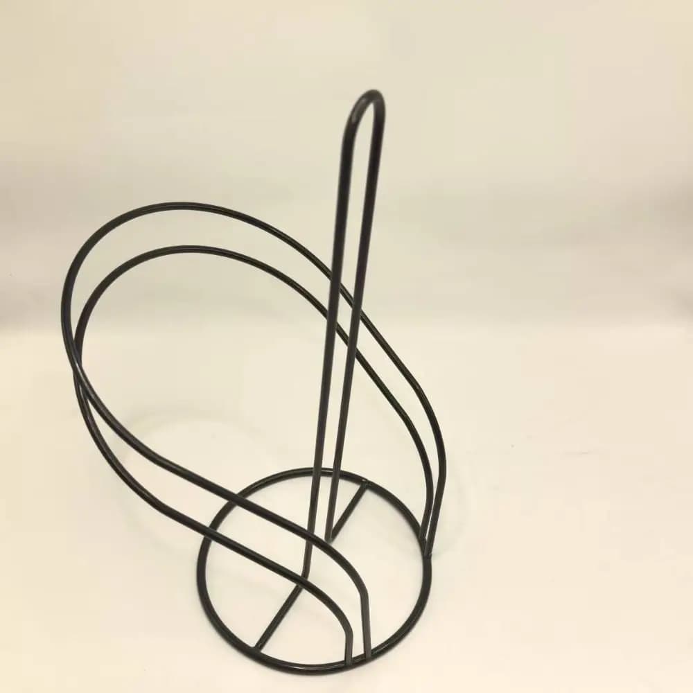 Portarotolo in Ferro Nero Oro con Design Elegante, Base Rinforzata, Antiscivolo, per Rotoli di Carta Igienica