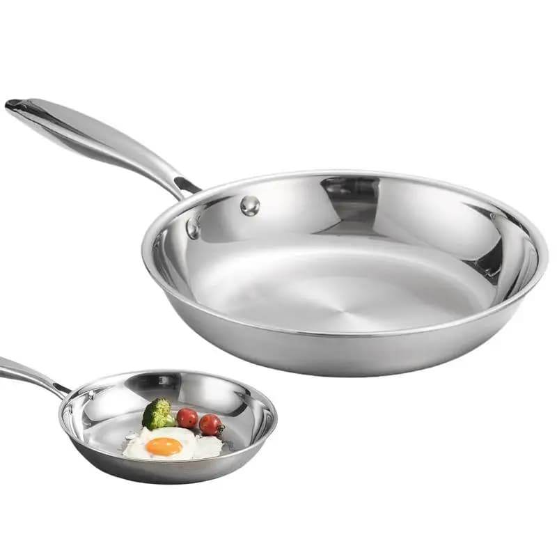 Stainless steel pan Non-stick pan for fried steaks Non-coated cooking pots for domestic gas stoves and induction stoves