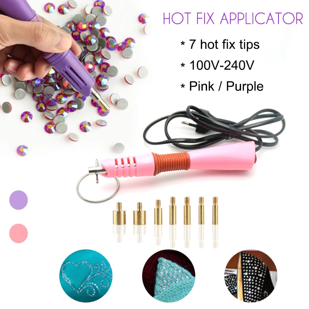 2020 Set di strumenti fai da te Riscaldamento rapido Applicatore Hot Fix Bacchetta Pistola Hotfix Strass Ferro su cristallo Indumento Strumento di riparazione del calore fai da te
