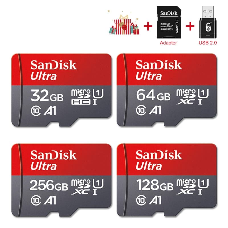 Scheda di memoria 512 GB 256 GB 128 GB 64 GB 32 GB 100 MB/S Scheda Micro SD UHS-1 Scheda flash Memoria Microsd SD + adattatore per lettore di schede