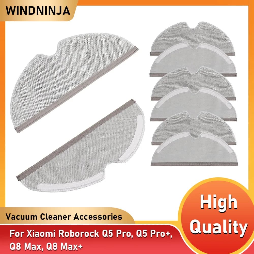 Washable Mopping Cloths Replacement for Xiaomi 1st for Roborock Q5 Pro Q5 Pro+ Q8 Max Q8 Max+ T8 Q7+ Q7 MAX+ Vacuum Cleaner
