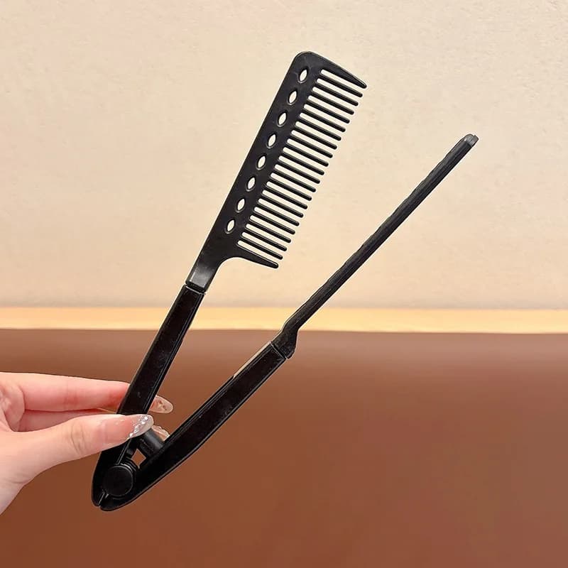 1 Pcs Plastic Detangle Hair Styling Comb Folding DIY Hair Straightener Salon Hair Styling Tool Shaped Straight Hair Comb