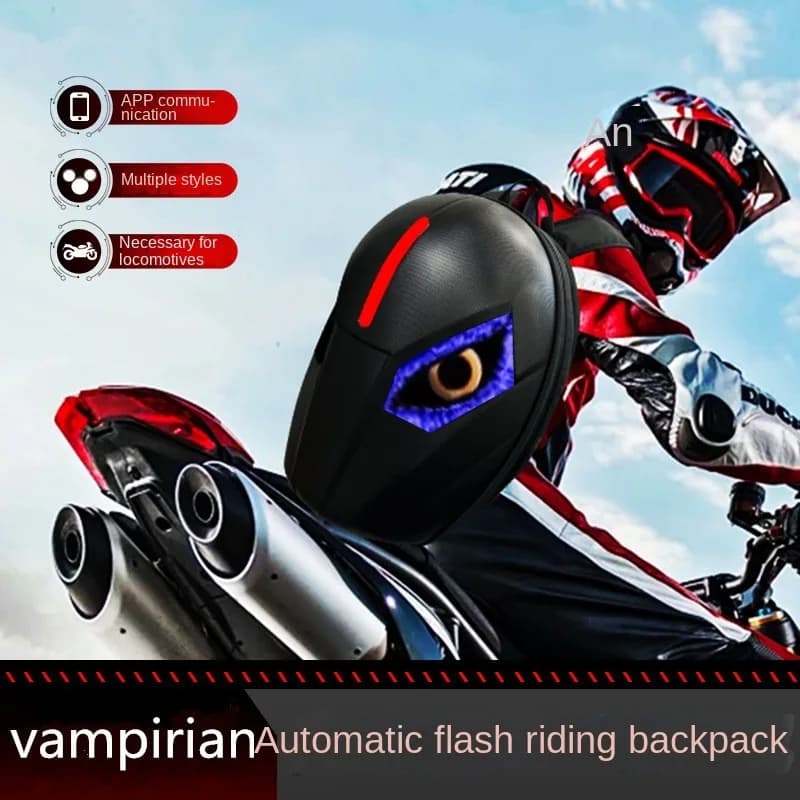 Waterproof backpacks with LED light Bike Cycling Men's and women's backpack Cool helmet bag School bag Rugzak mochila f1