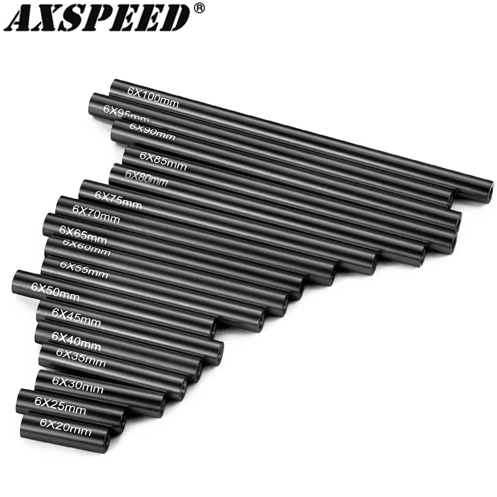AXSPEED 2PCS collegamenti per aste di collegamento in metallo 20-105mm per 1/10 RC Crawler Car Axial SCX10 AX10 F350 D90 D10 TRX4 TRX6 parti di aggiornamento