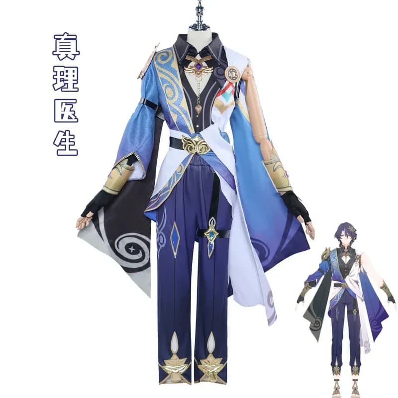 Dr Ratio Costume Cosplay Honkai Star Rail Carnival Uniform Wig Halloween Costumes Men Dresses for Characters game