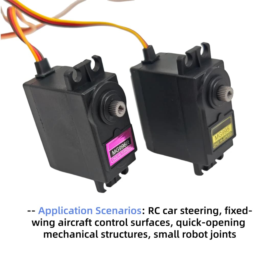 MG995 MG996 180 ° /360 ° Servo con Ingranaggi in Metallo per Modelli di Elicotteri e Barche, per Braccio Meccanico Fai-da-Te MG996R MG995