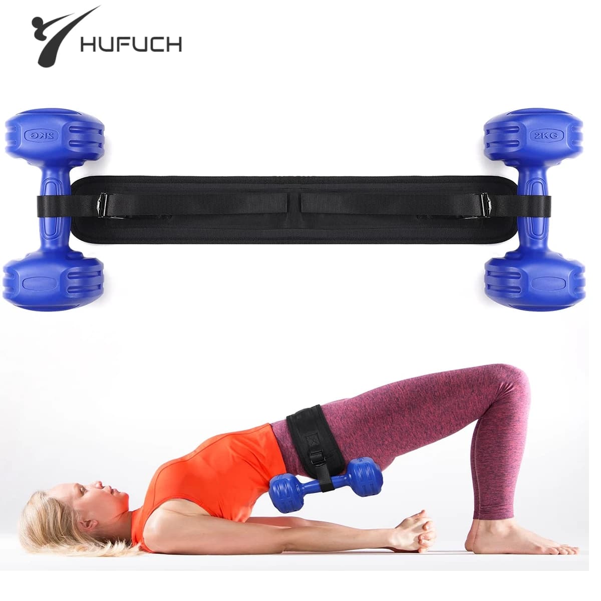 Hip push belt for handlebars and kettlebells, hip push belt for hip training for buttocks, bridges, fins