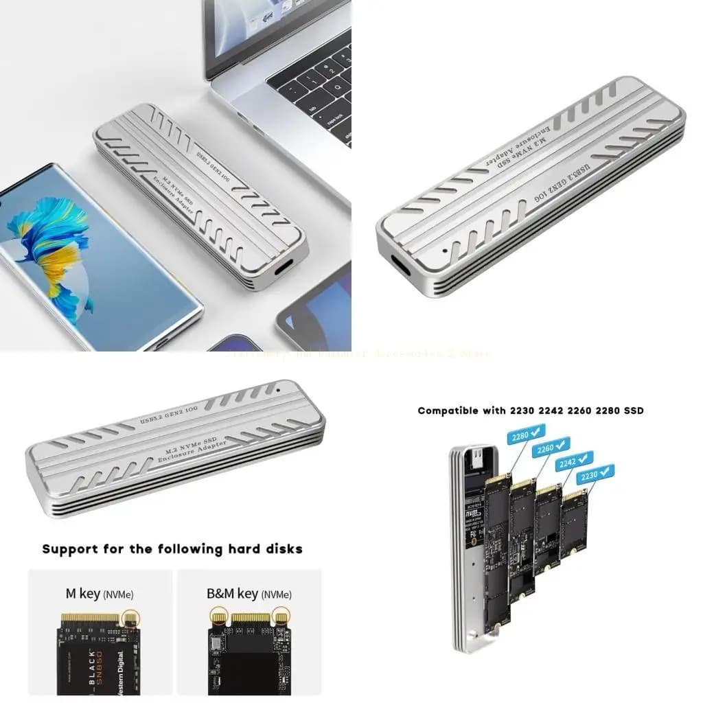 Box SSD con protocollo NVME Box per disco rigido mobile da 10 Gbps Controllo JMS583