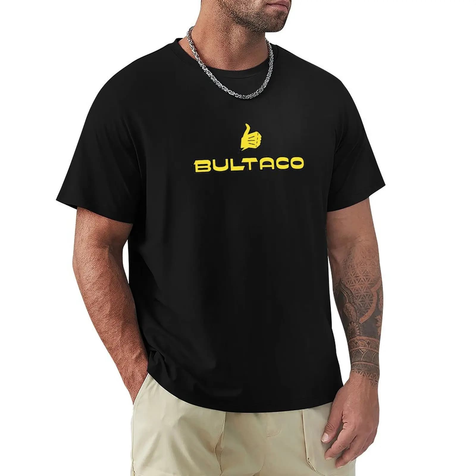 T-shirt con testo divertente per motociclisti e amanti delle moto: Bultaco, casco Bultaco, corsa in moto, paraurti, rider