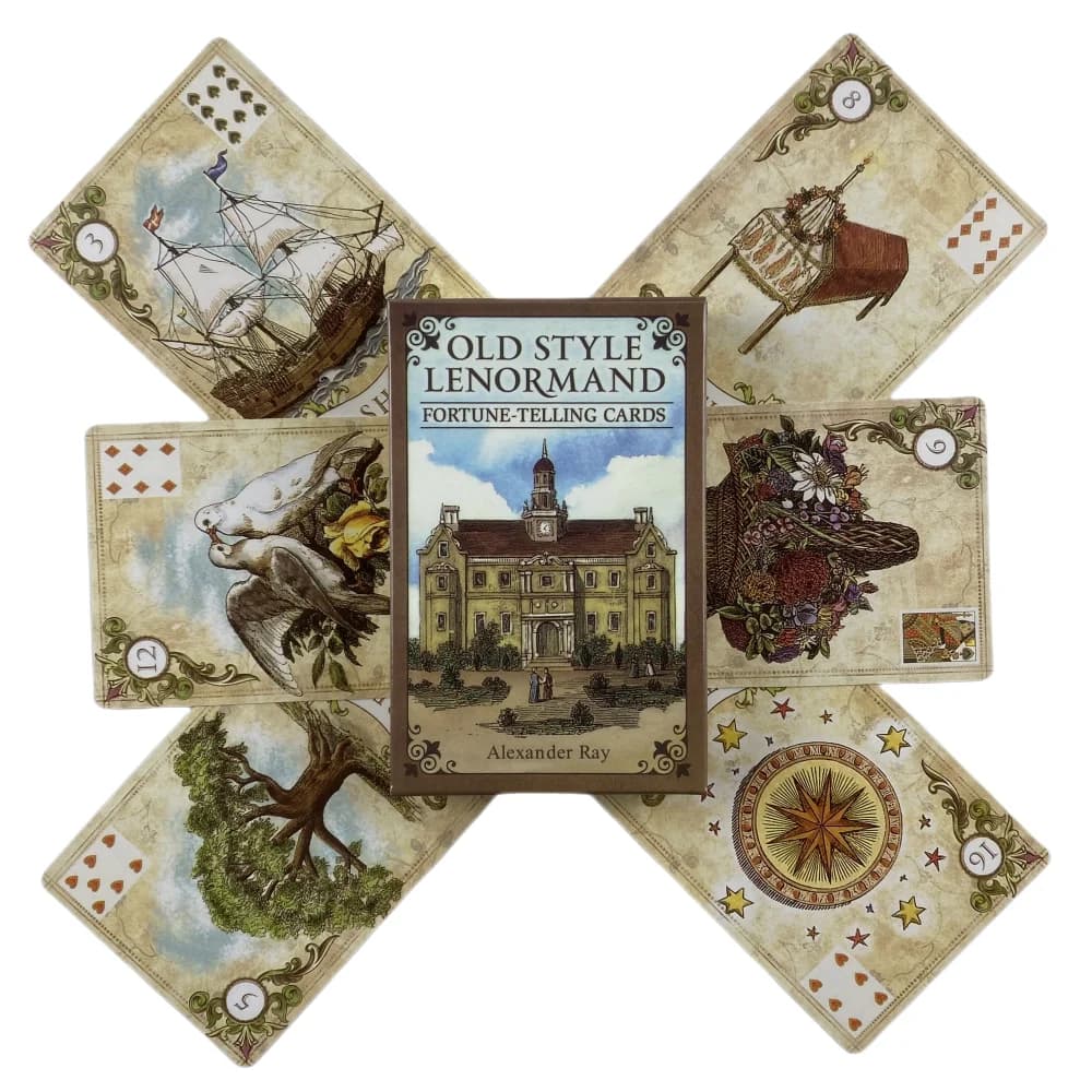 Carte Oracolo Stile Antico Lenormand, Carte dei Tarocchi, Gioco da Tavolo per Divinazione e Previsione