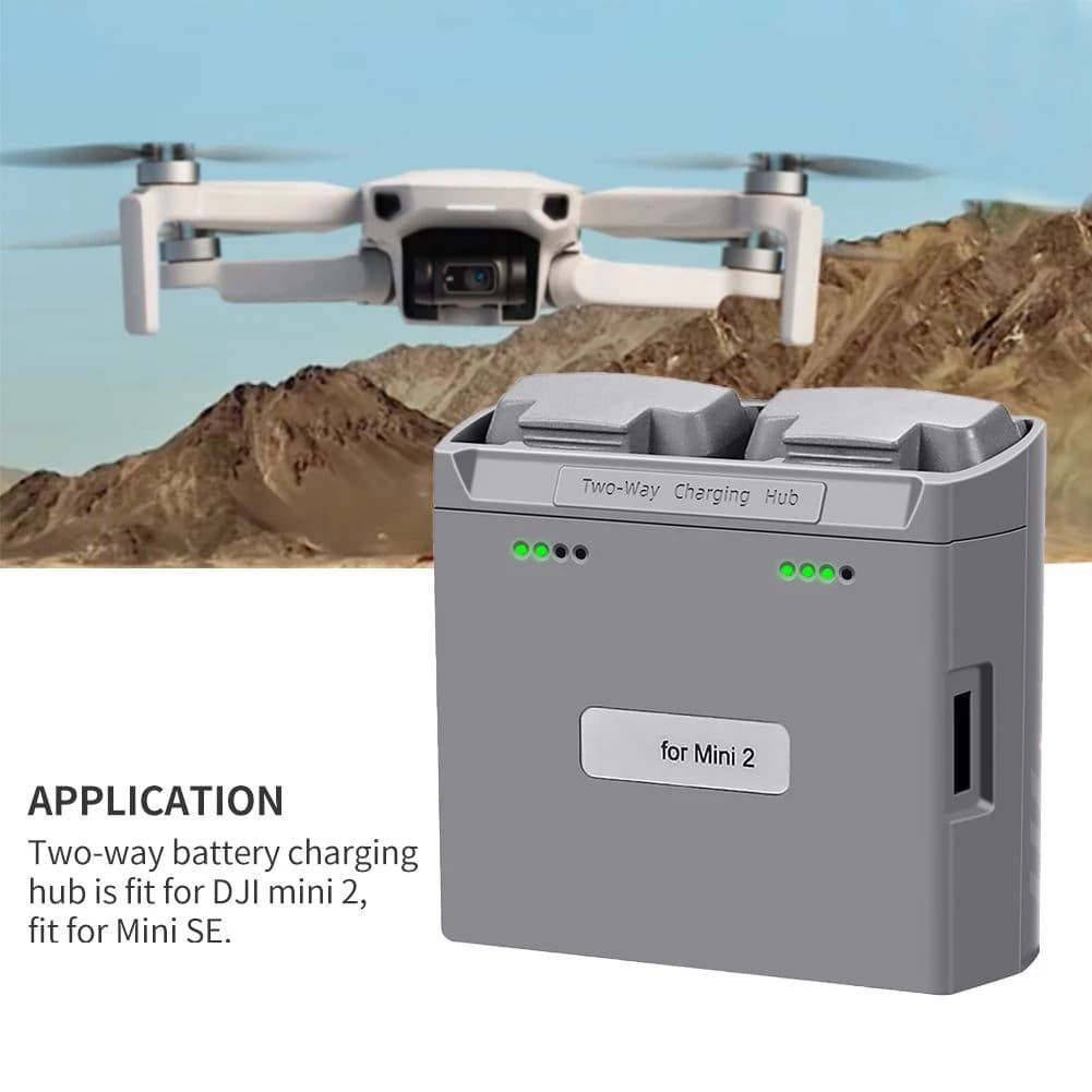 Hub di Ricarica Bidirezionale per DJI Mini 4K Mini 2 Mini SE Mini 2 SE, Gestore Batterie, Accessori per Droni con Cavo di Ricarica