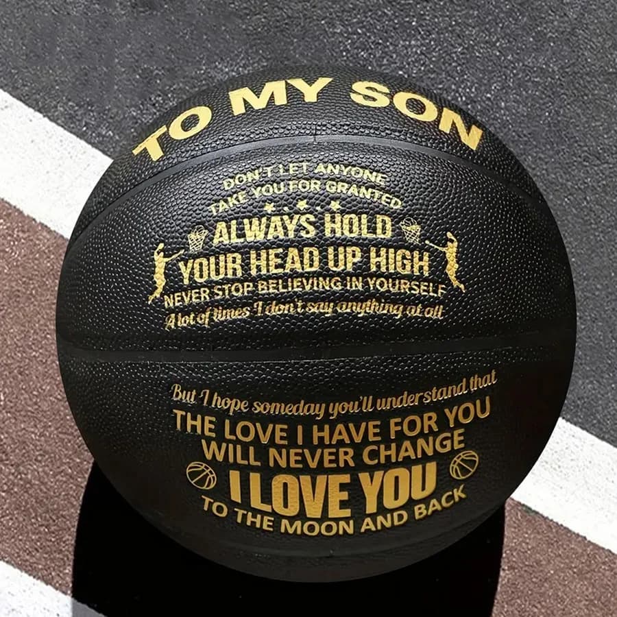 1 pc No.7 black sends your son basketball pu wear-resistant outdoor sports training basketball gift (with Air Bowl)