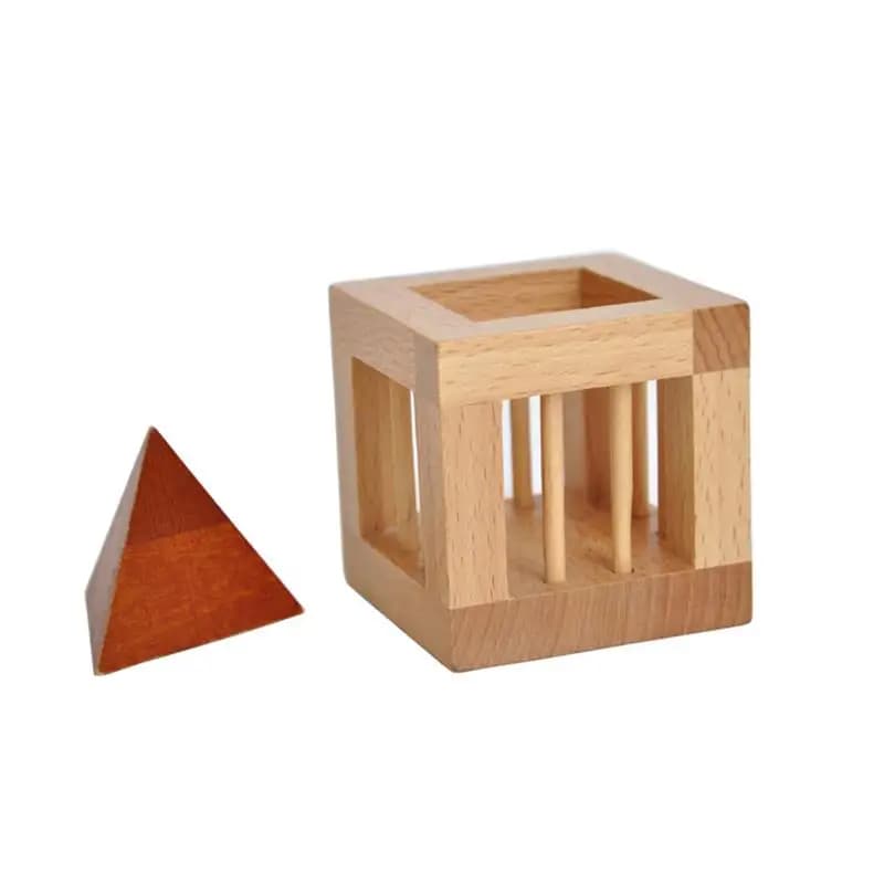 Puzzle classico in legno con gabbia rompicapo rompicapo gioco di Puzzle educativi tradizionali per adulti bambini