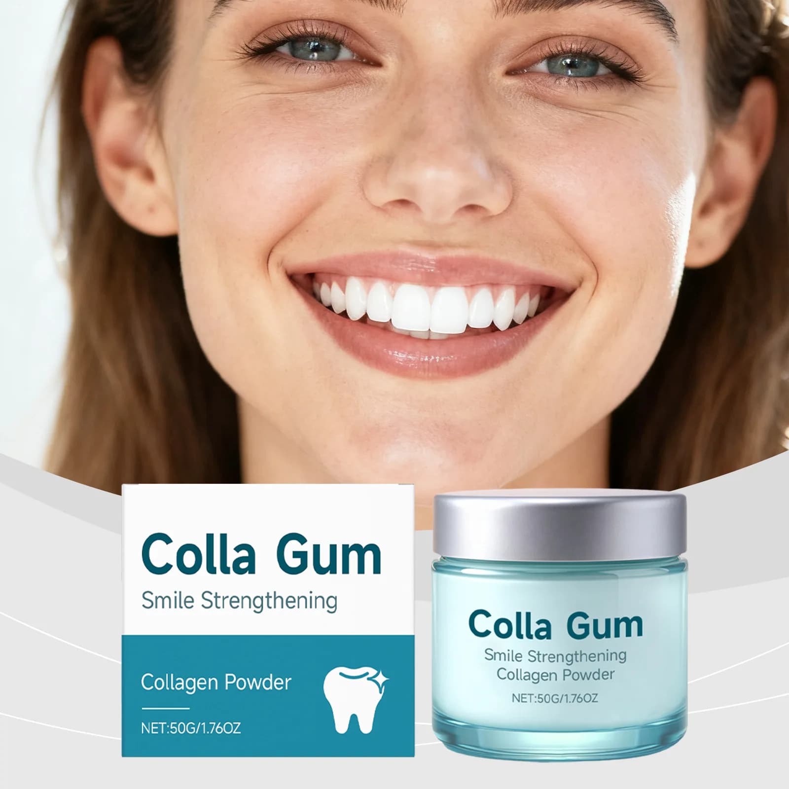 Collagen Tooth Powder With Hydroxyapatite Gum Repair &Bleeding Treatment Teeth Brightening Mint Fresh Breath Sensitive Oral Care