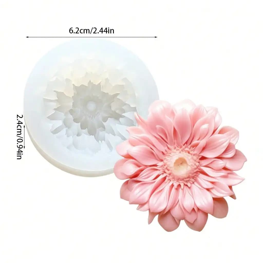 3D Gerbera Silicone Candle Mold, Resin Casting Molds, Suitable for DIY Handmade Scented Candles, Resin Crafts,Handmade Gifts
