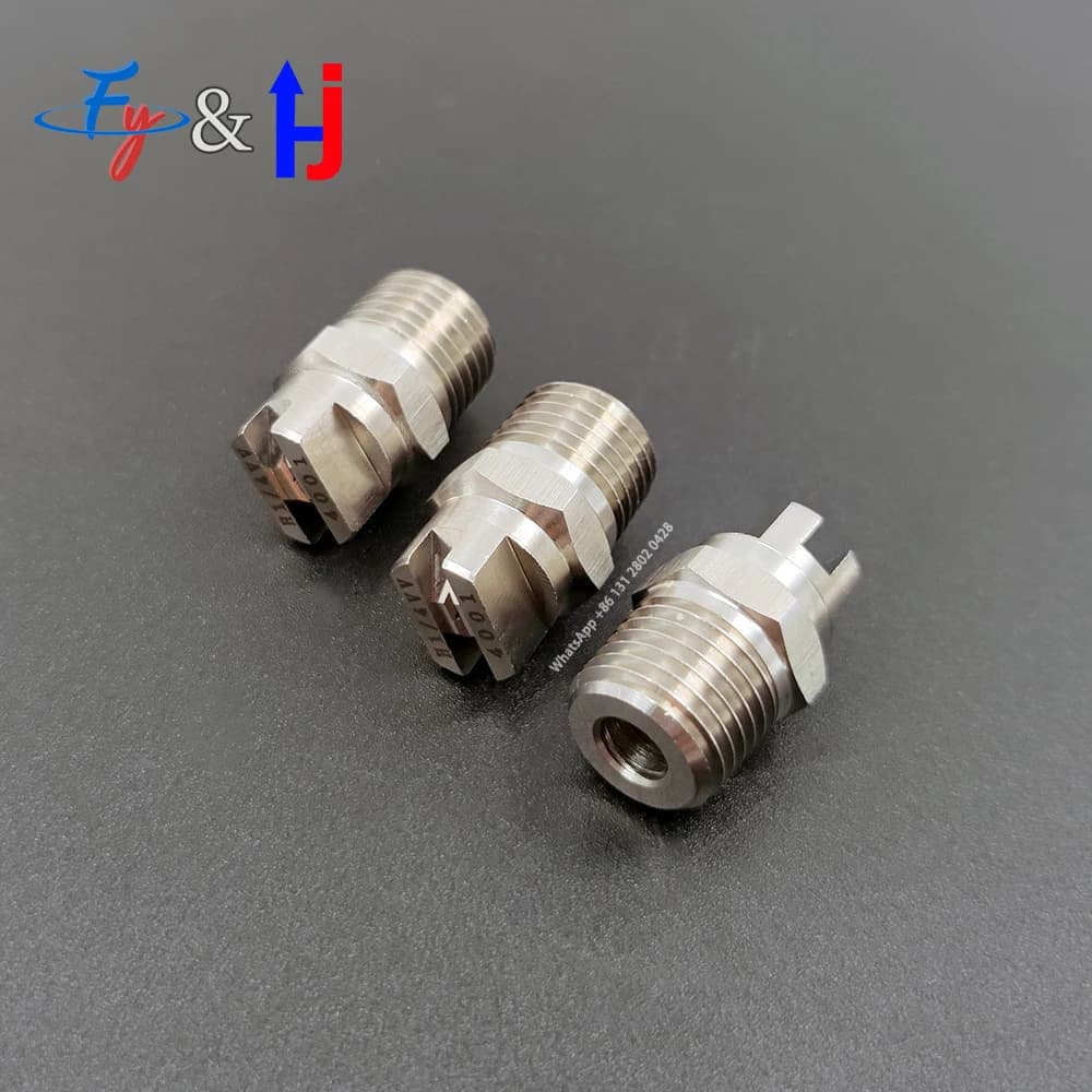 Spruzzo d'acqua HVV HU da 1/4'' o 3/8", ugello a ventola piatta, 25, 45, 50, 65, 80, 90, ugello di raffreddamento a getto da 110 gradi, spruzzo industriale