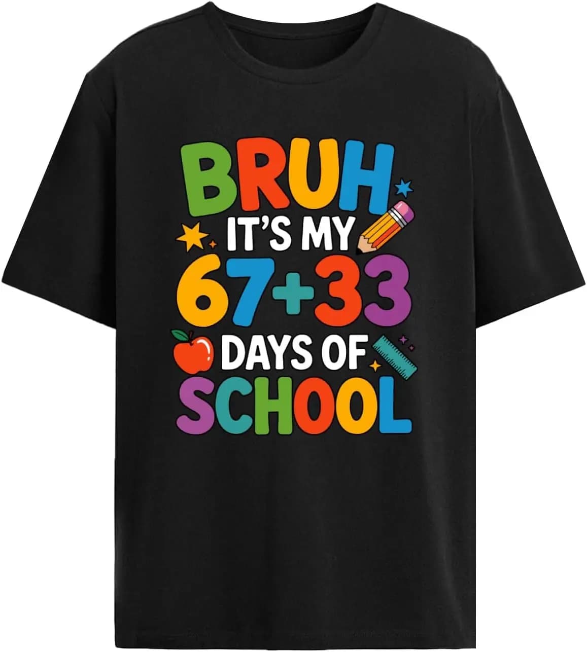 Bruhs It’s My 100 Days of School 67 T-shirt da donna popolari