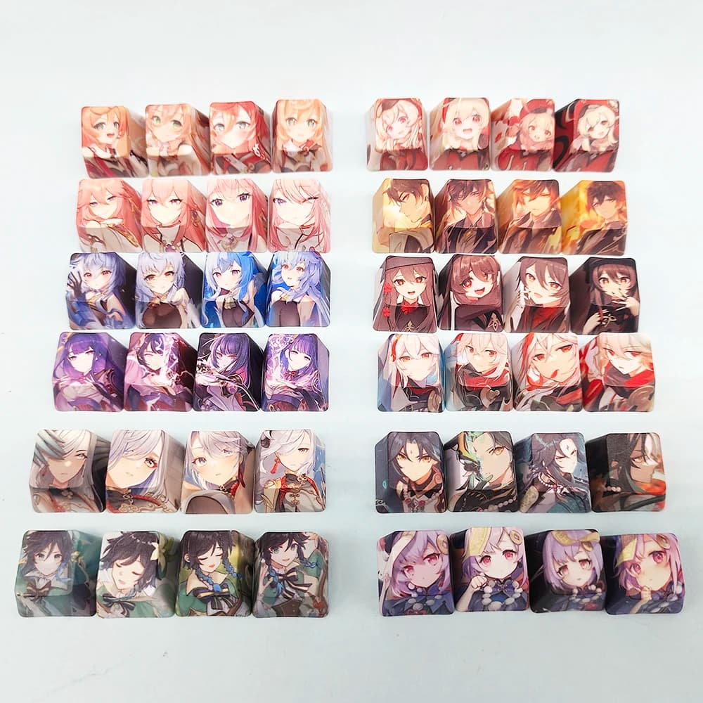 4 tasti/set R4 Keycap Hot Sublimate Key Cap PBT Anime Cartoon carino personalizzato tastiera meccanica Cap accessori decorativi