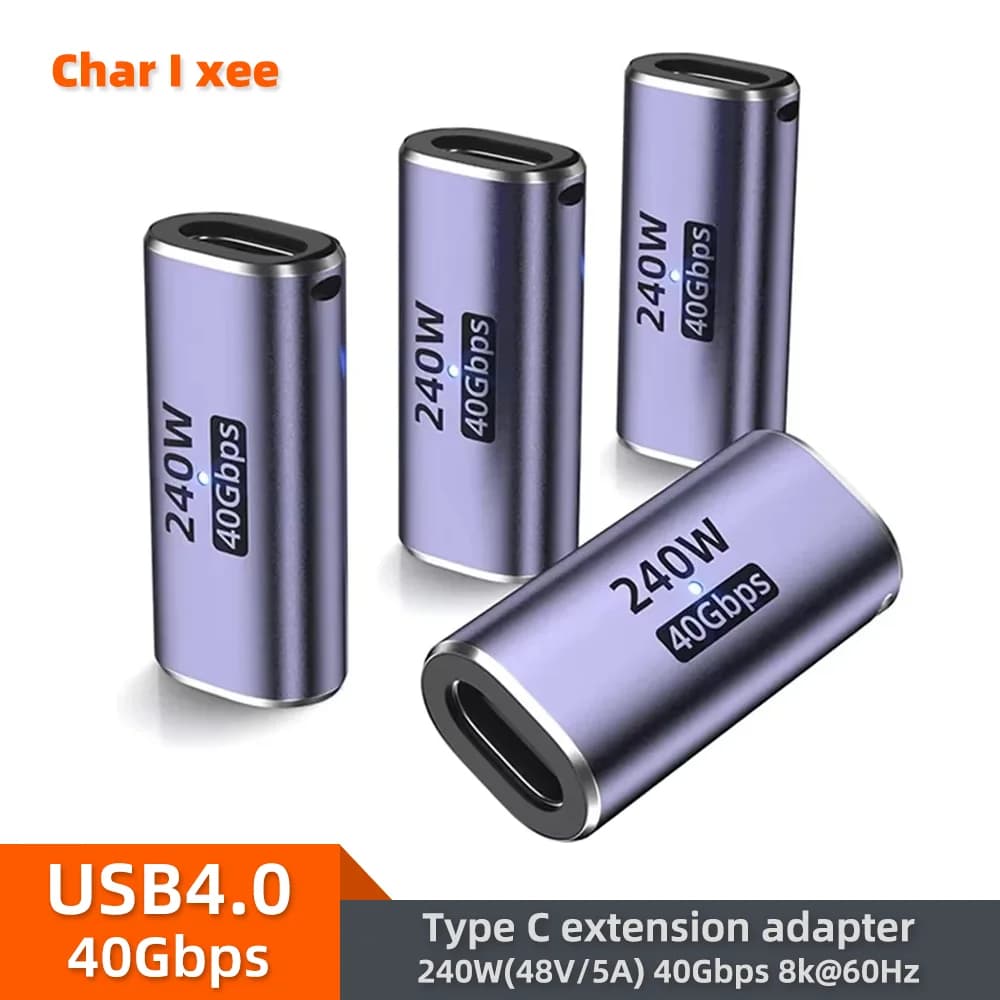 Adattatore USB C femmina-femmina con video PD 240W 40Gbps 8K 60hz compatibile per Thunderbolt 4/3 MacBook Pro/Air iPad USB-C HUB