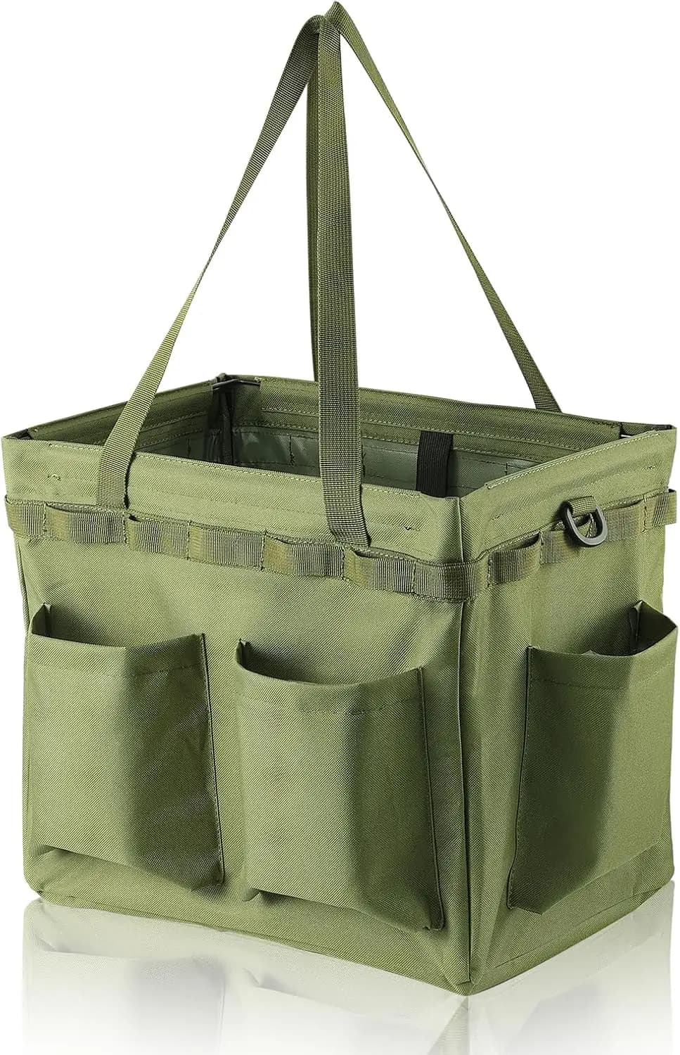 Organizer Multifunzionale per Bagagliaio Auto, per Conservazione Utensili BBQ, Grande Cesto Portaoggetti per Griglia in Verde