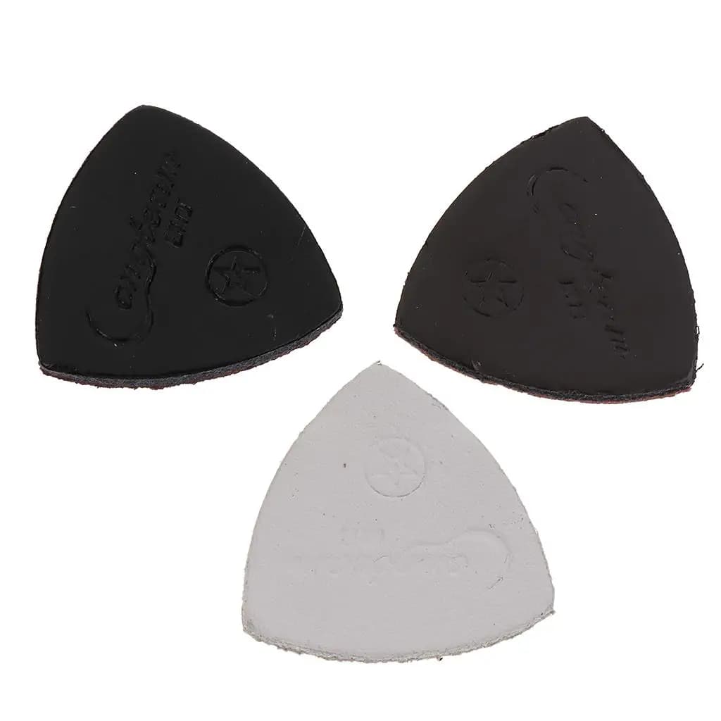 Plettro per chitarra a 4 corde in pelle da 3 pezzi per chitarra ukulele basso