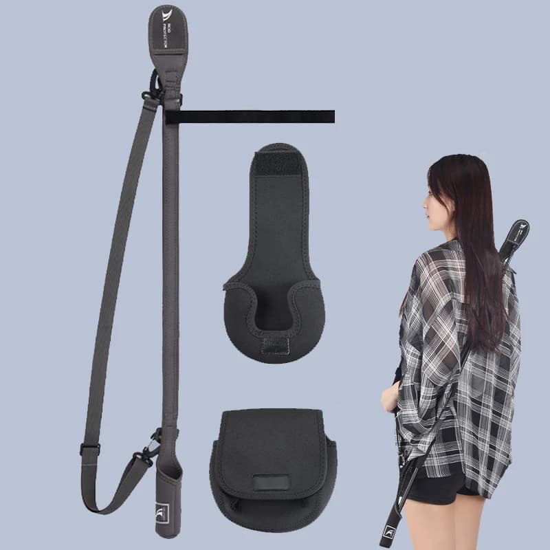 Adjustable universal protective bag (1,2-2,7 m) for fishing rod, waterproof cover for recall rod with shoulder strap, durable holder with zipper