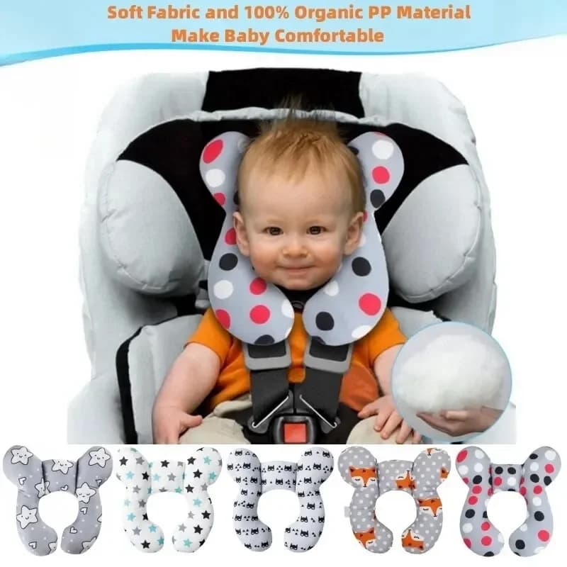 vvocci Upgraded Baby Travel Support Pillow, Baby Travel Pillow for Head and Neck, Baby Neck Pillows for Car Seat,Pushchair