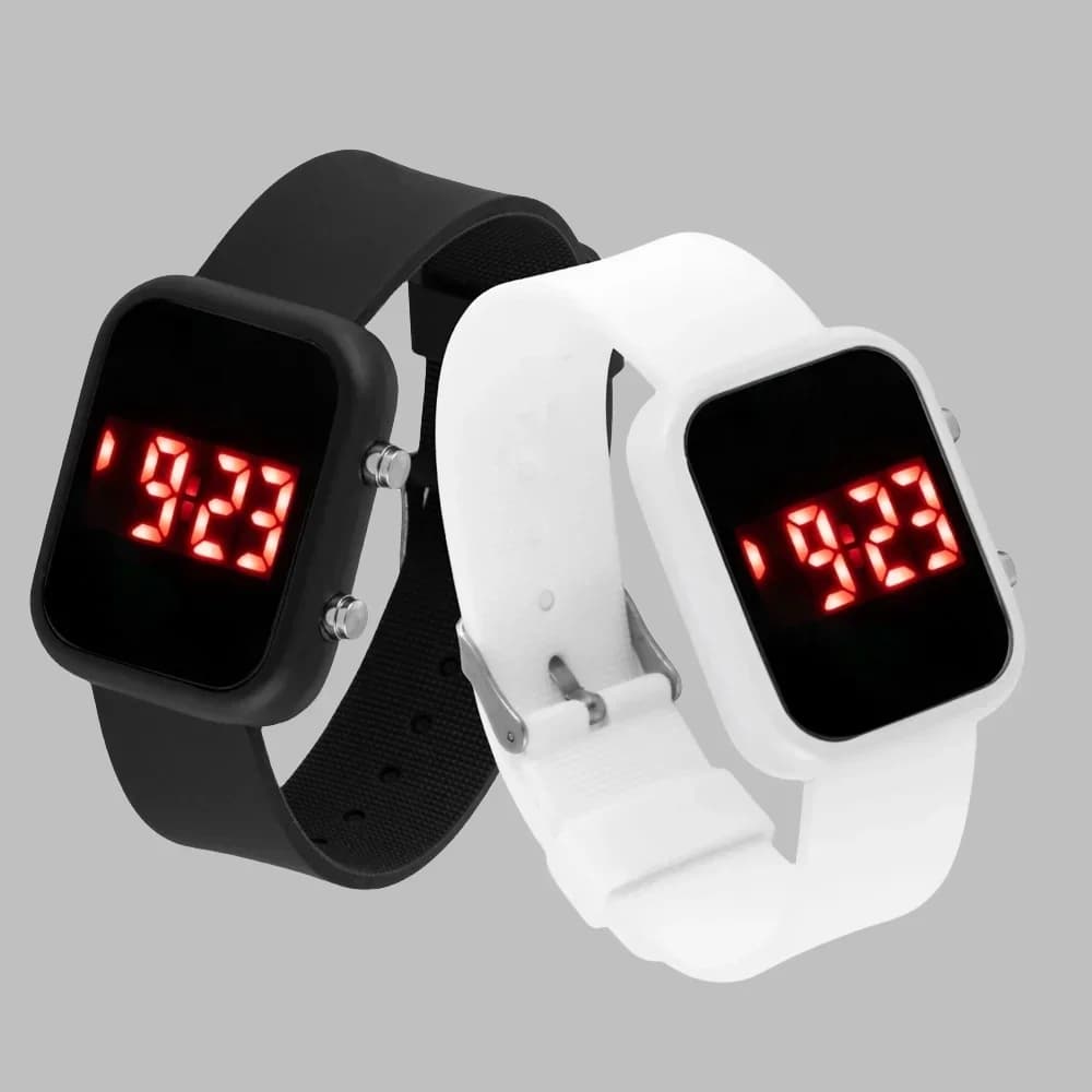 Orologi digitali di moda per donna Orologio da polso sportivo elettronico da donna con cinturino in silicone quadrato semplice Orologio LED Relogio Feminino